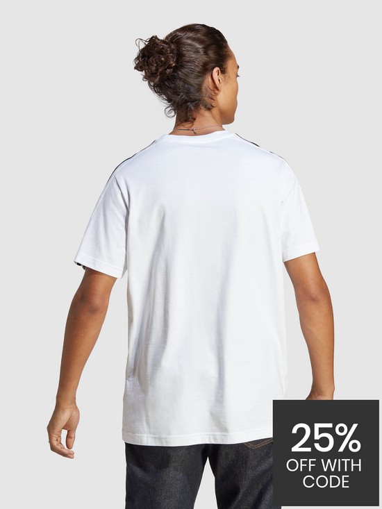 stillFront image of adidas-sportswear-mens-essentials-3-stripe-short-sleeve-t-shirt-whiteblack