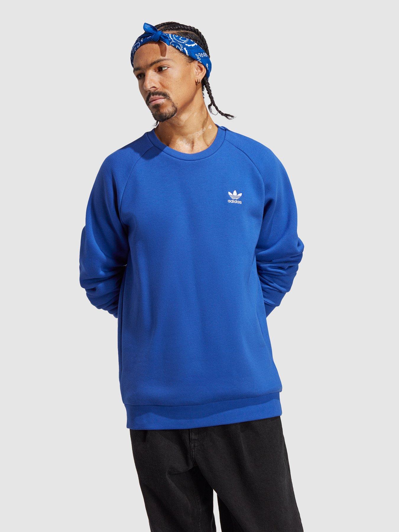 Adidas men's trefoil crew sales sweatshirt