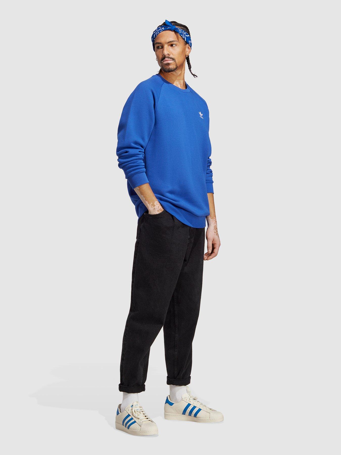 adidas Originals Trefoil Essentials Crewneck Sweatshirt - Blue |