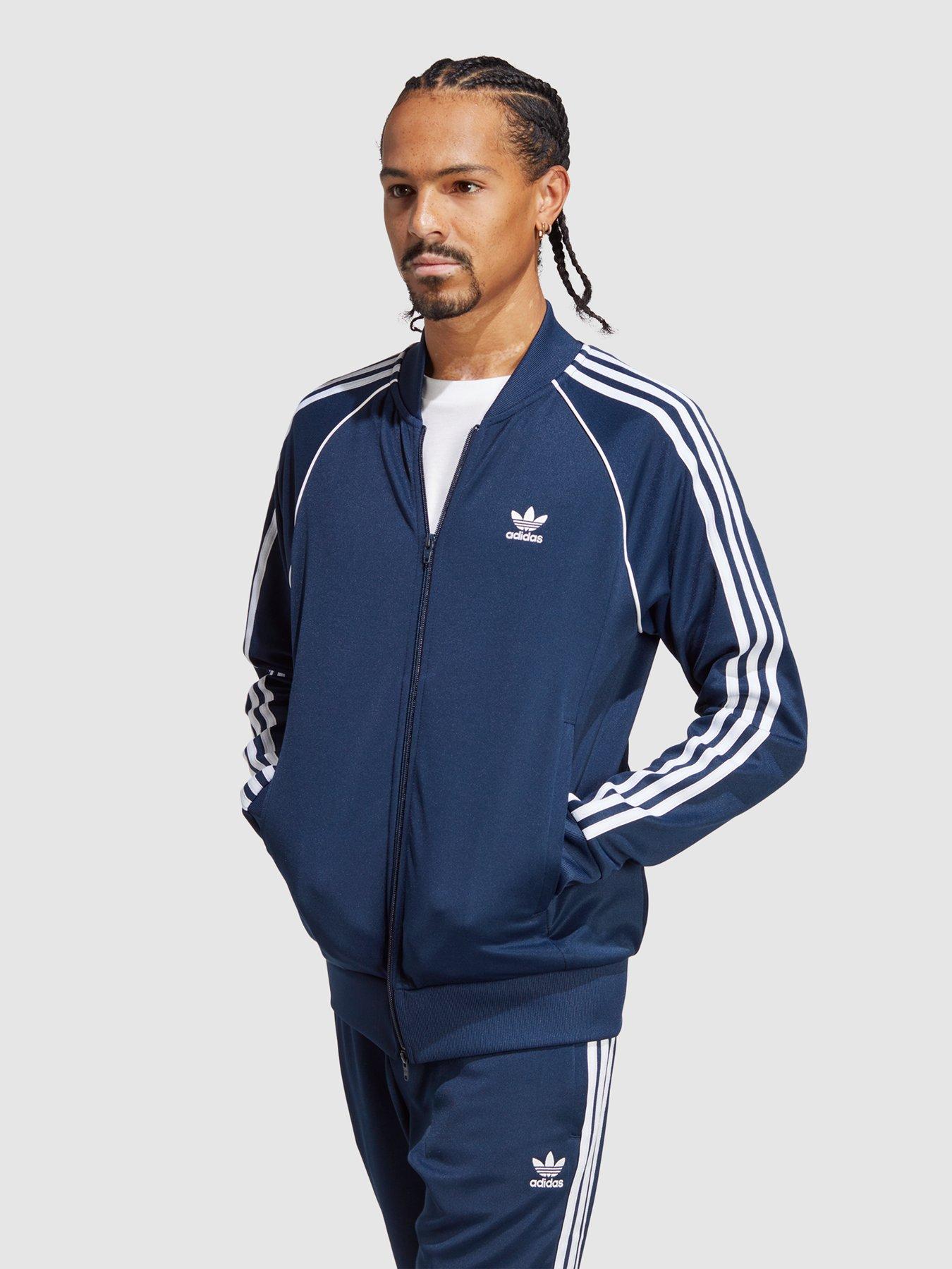 Adidas sst track 2025 jacket navy blue