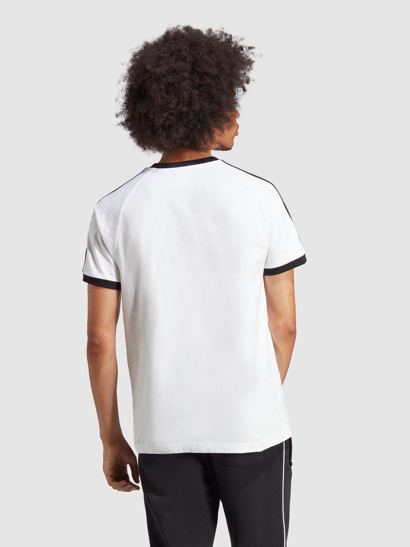 Image 2 of 4 of adidas Originals Adicolor Classics 3-Stripes T-Shirt - White
