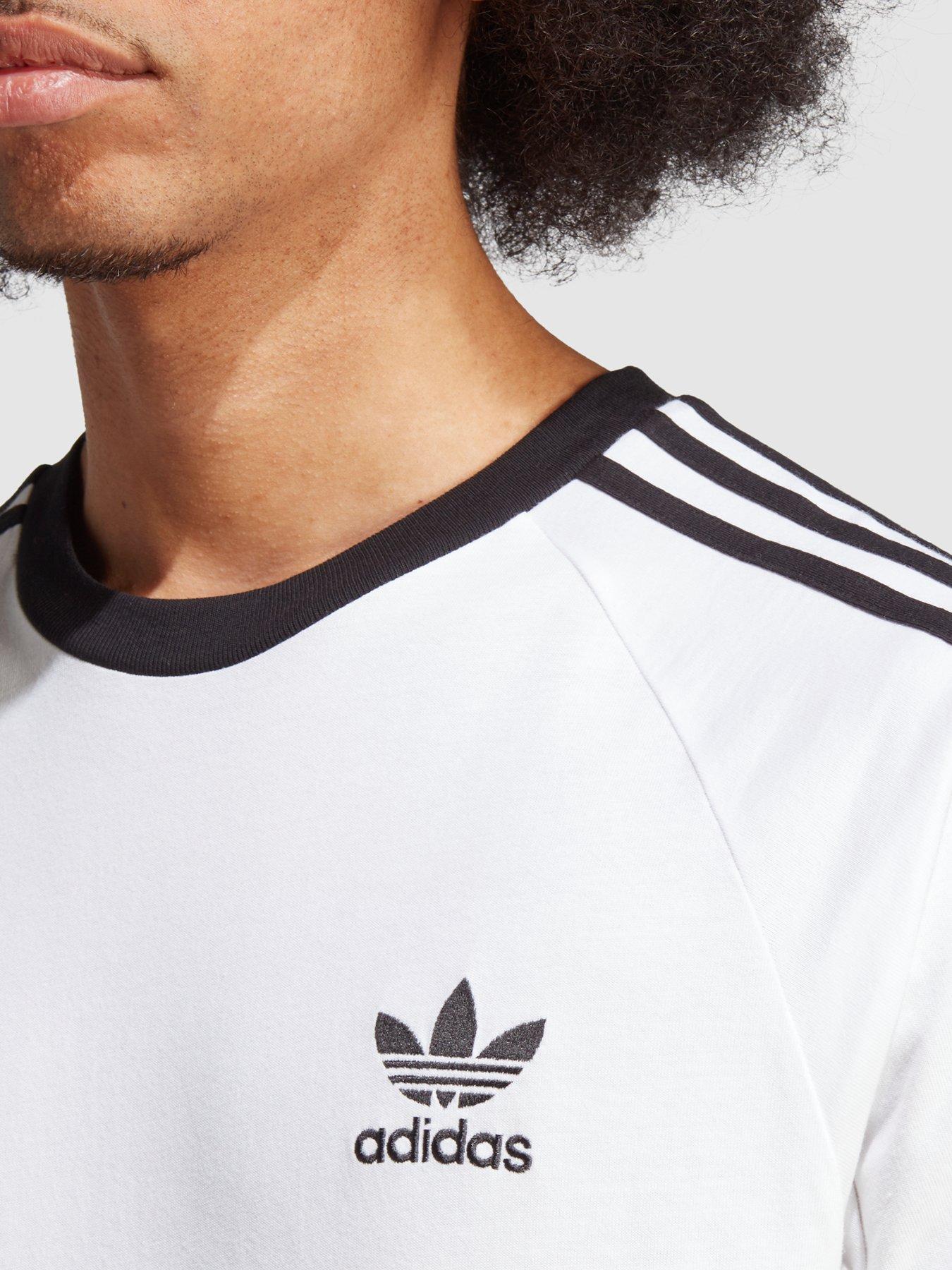 Image 4 of 4 of adidas Originals Adicolor Classics 3-Stripes T-Shirt - White