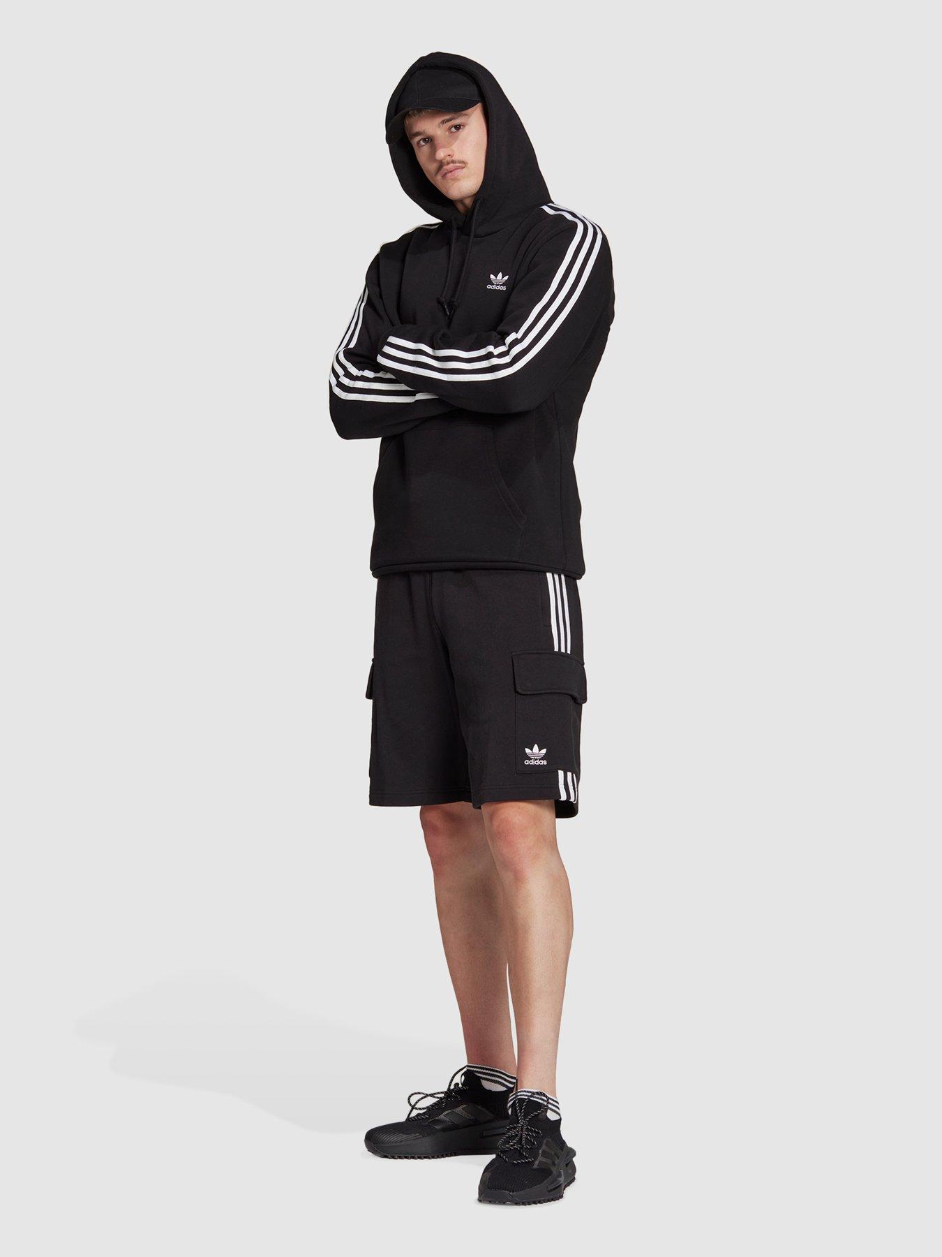 adidas Adicolor Classics Short Sleeve Hoodie - Black, Men's Lifestyle