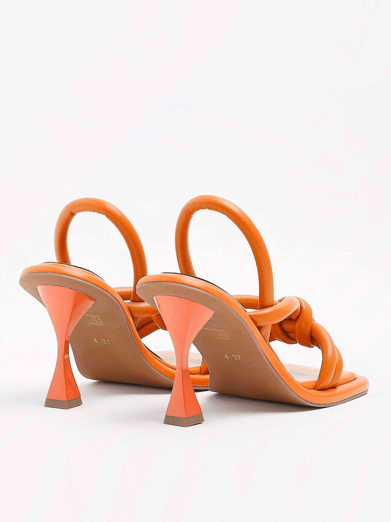 Orange heels 2025 river island