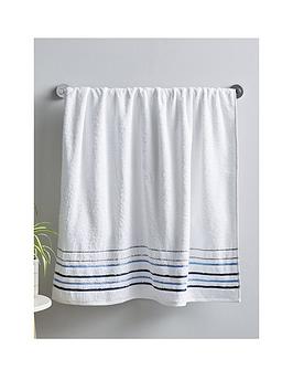 Product photograph of Catherine Lansfield Java Stripe Bath Towel Range from very.co.uk