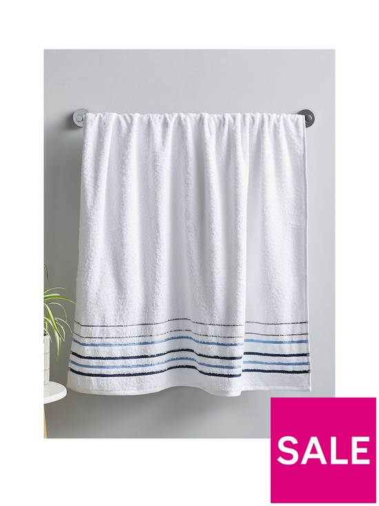 front image of catherine-lansfield-java-stripe-bath-towel-range