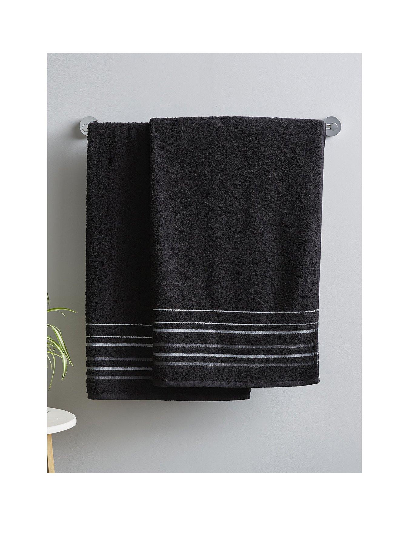 Black towels shop sale