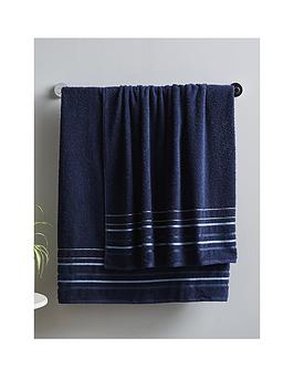 Product photograph of Catherine Lansfield Java Stripe Bath Sheet Pair from very.co.uk