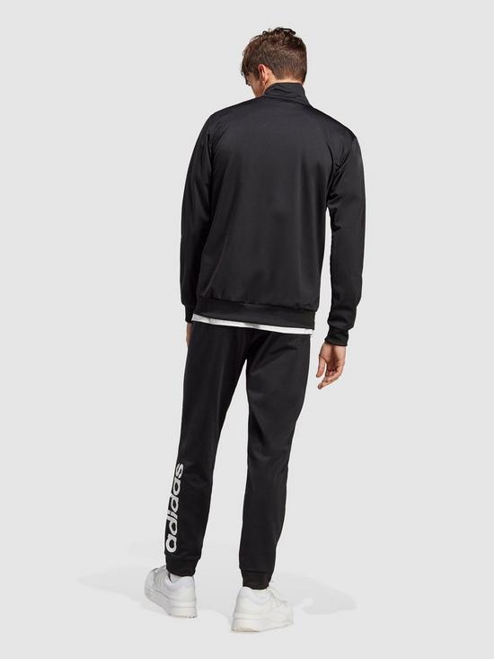 adidas Sportswear Linear Logo Tricot Tracksuit - Black/White | very.co.uk