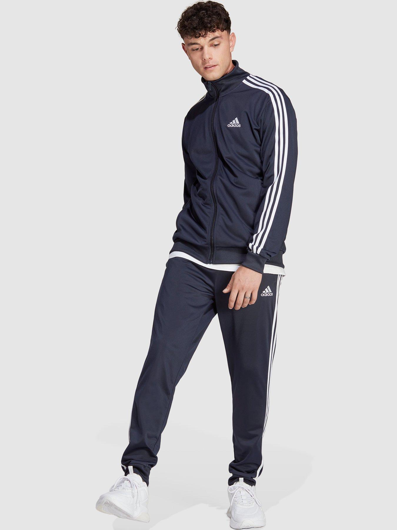 adidas Big and Tall Tricot Track Pants in Black for Men