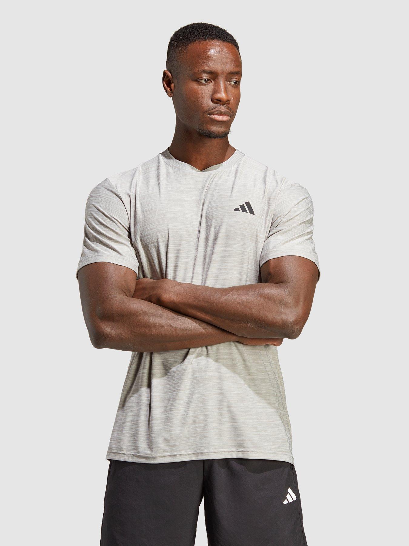 adidas Performance Train Essentials Stretch Training T-Shirt - Medium Grey Heather