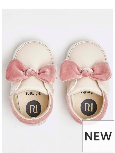 river-island-baby-girls-velour-bow-trainers-pink