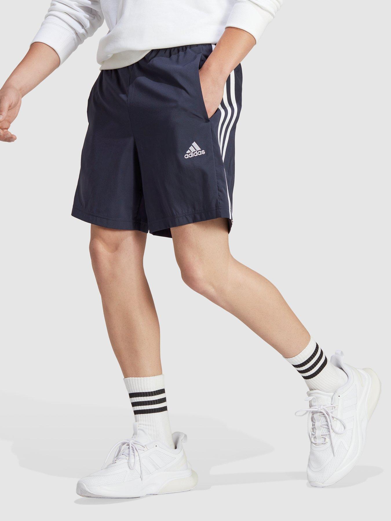 Adidas men's triple stripe foam sales sliding shorts