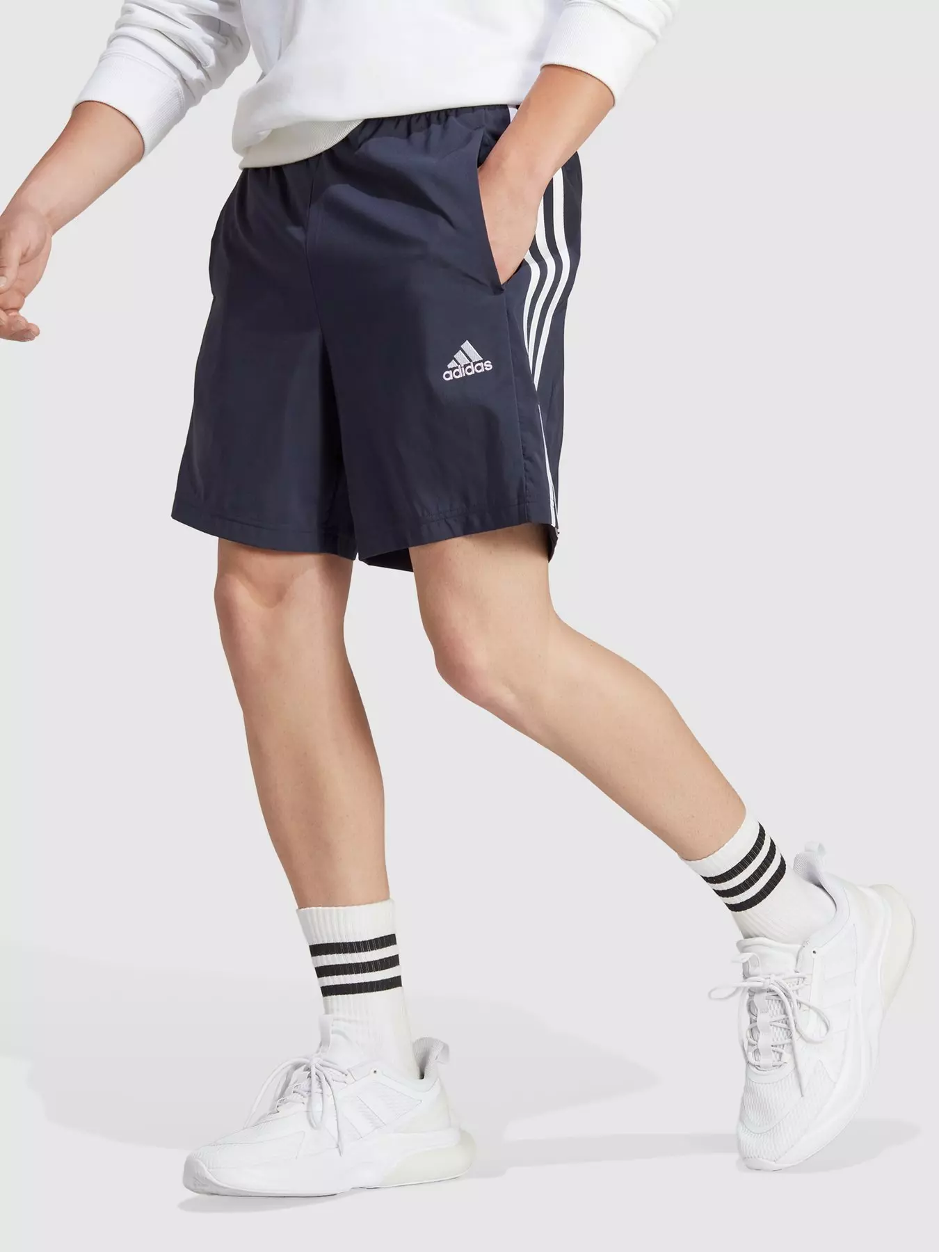 navy adidas shorts mens