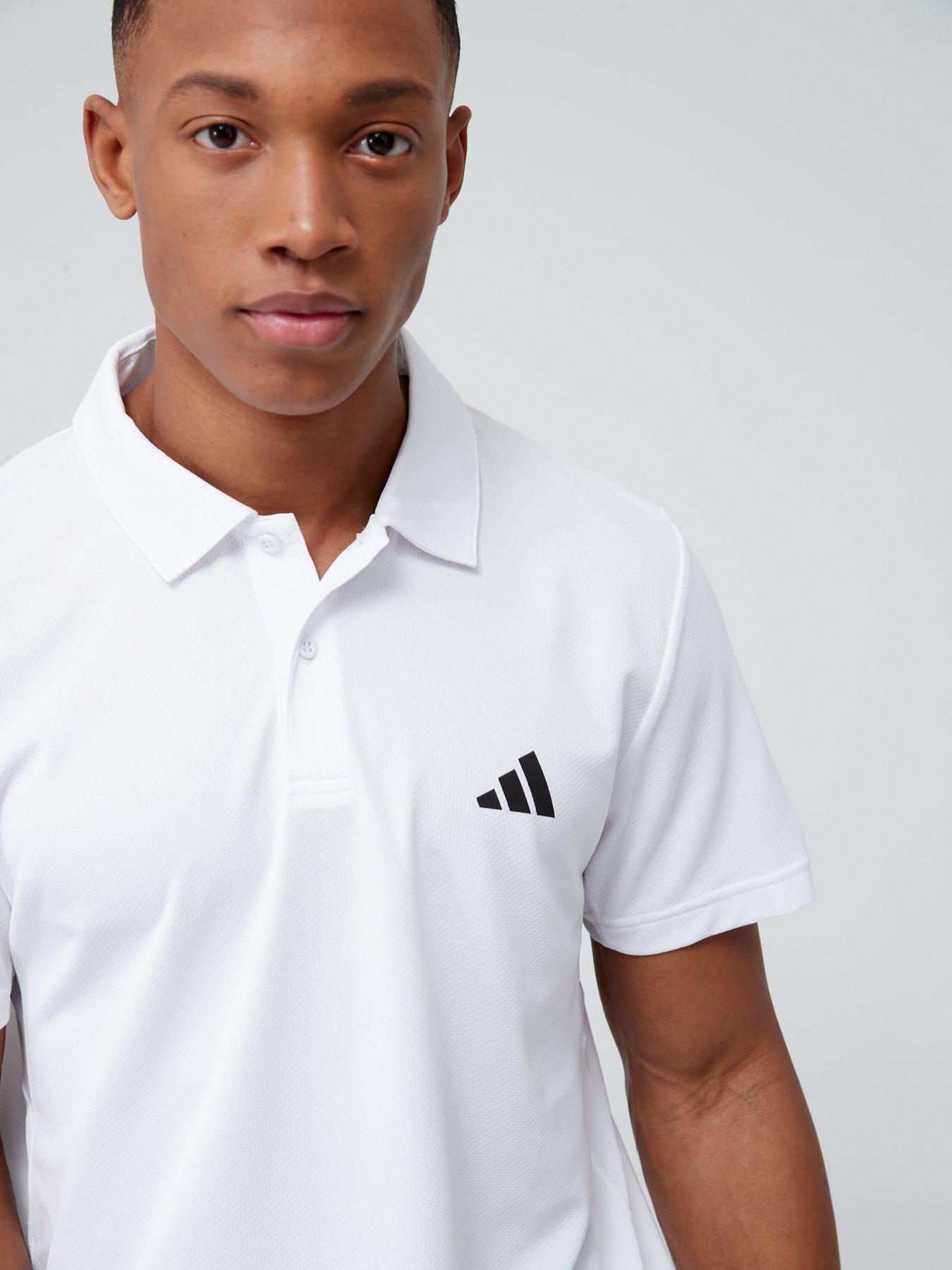 Image 4 of 6 of adidas Performance Train Essentials Training Polo Shirt - White