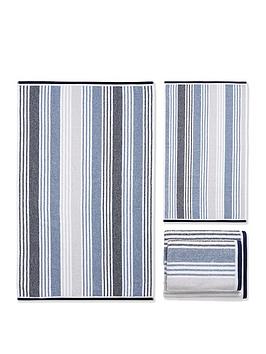 Product photograph of Catherine Lansfield Kelso Stripe Towel Bale from very.co.uk