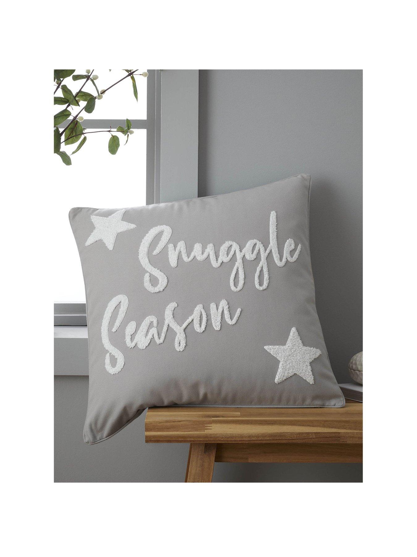 Product photograph of Catherine Lansfield Snuggle Season Filled Cushion from very.co.uk