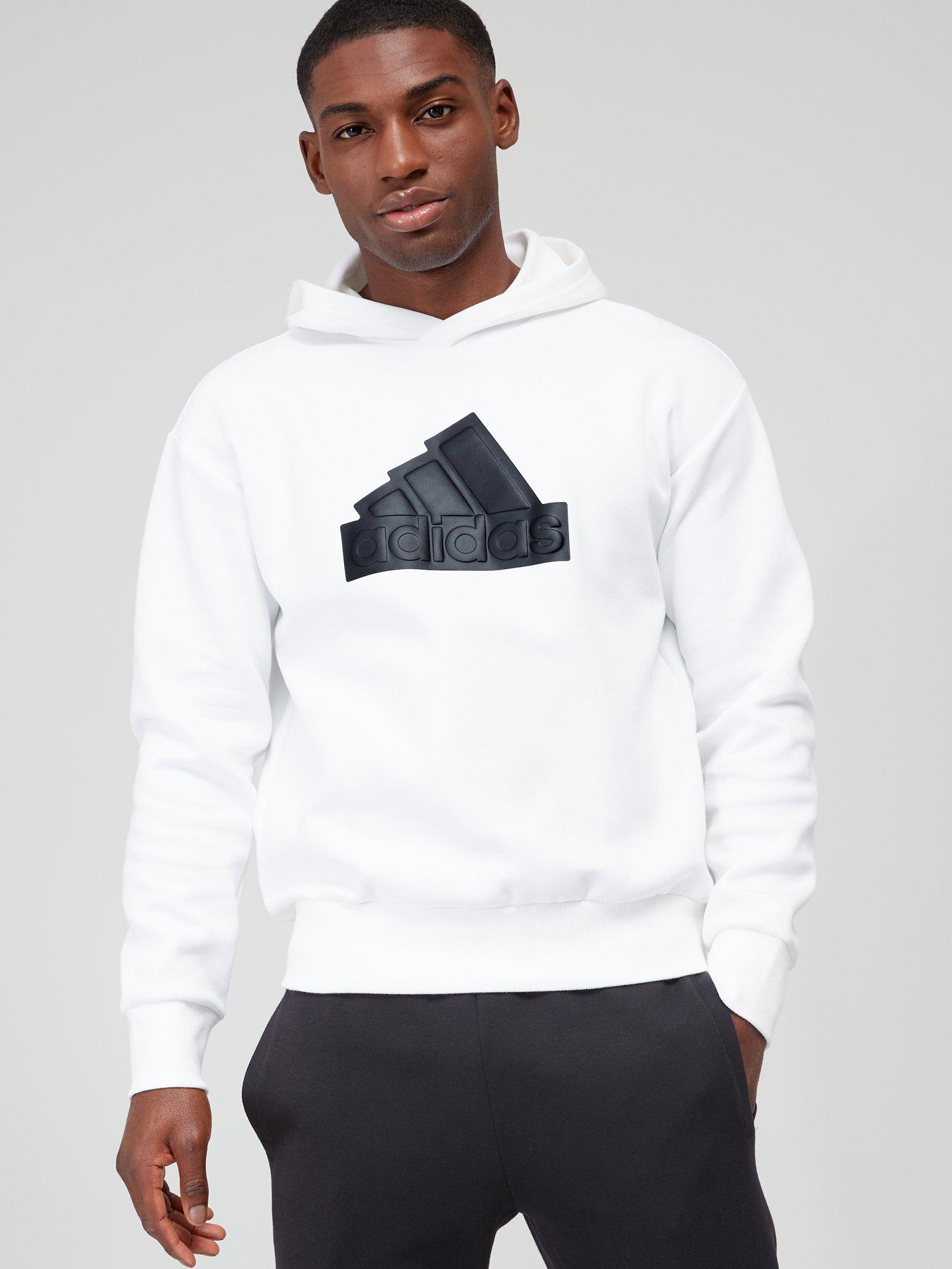 adidas Sportswear Future Icons Badge Of Sport Hoodie - White | very.co.uk