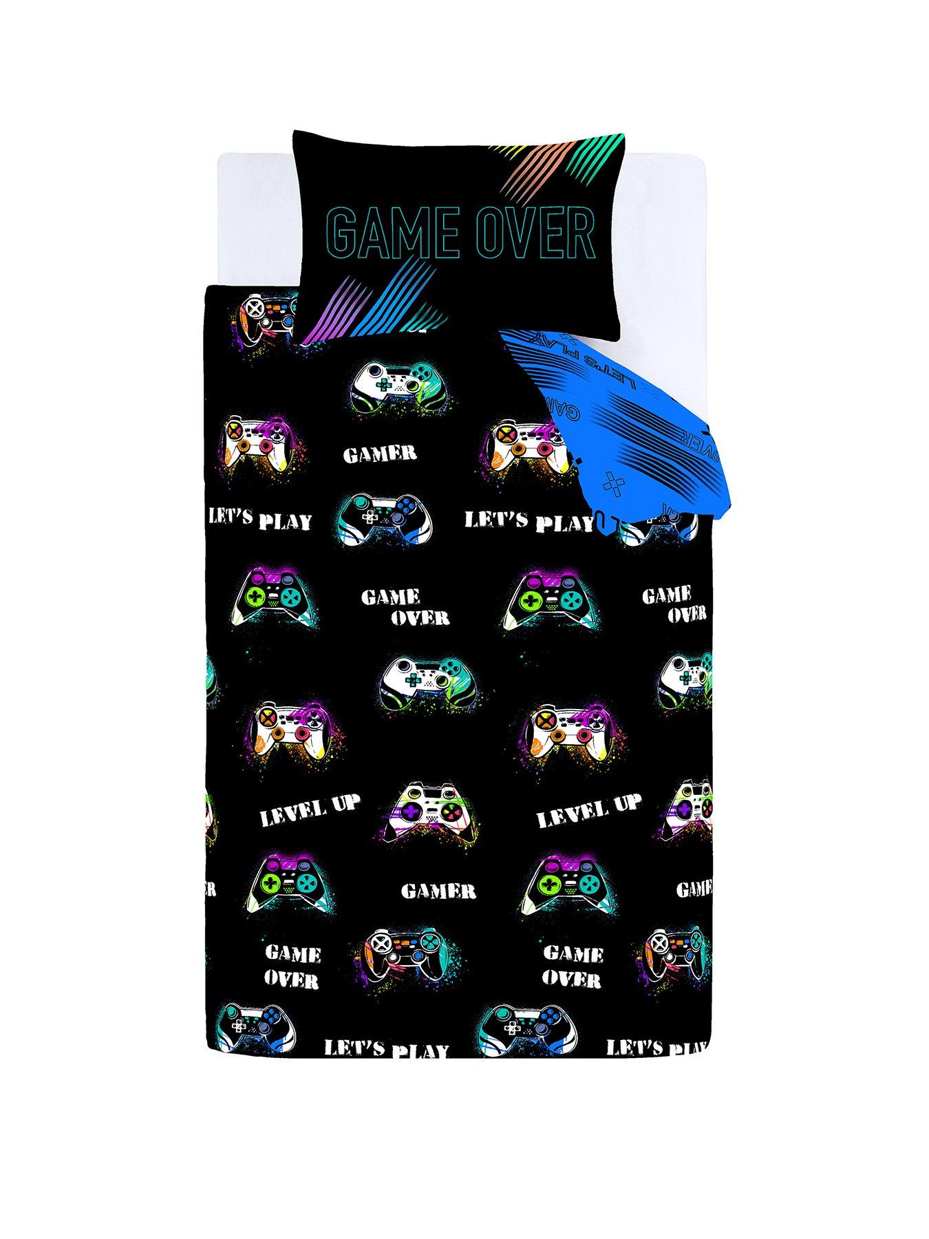 Catherine Lansfield Kids Gamer So Soft Duvet Cover Set With Pillowcases Grey That Home Shop Medium  918313784