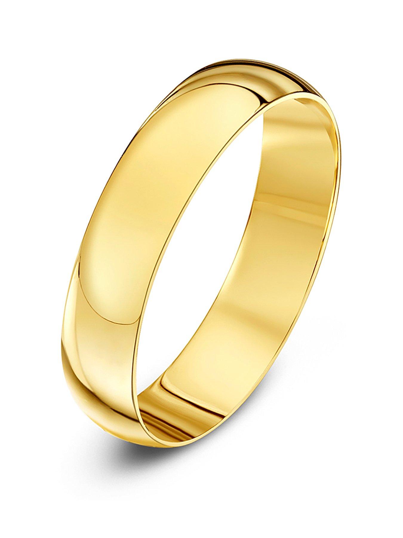 The Love Collection 9ct Yellow Gold Personalised Band Ring 3