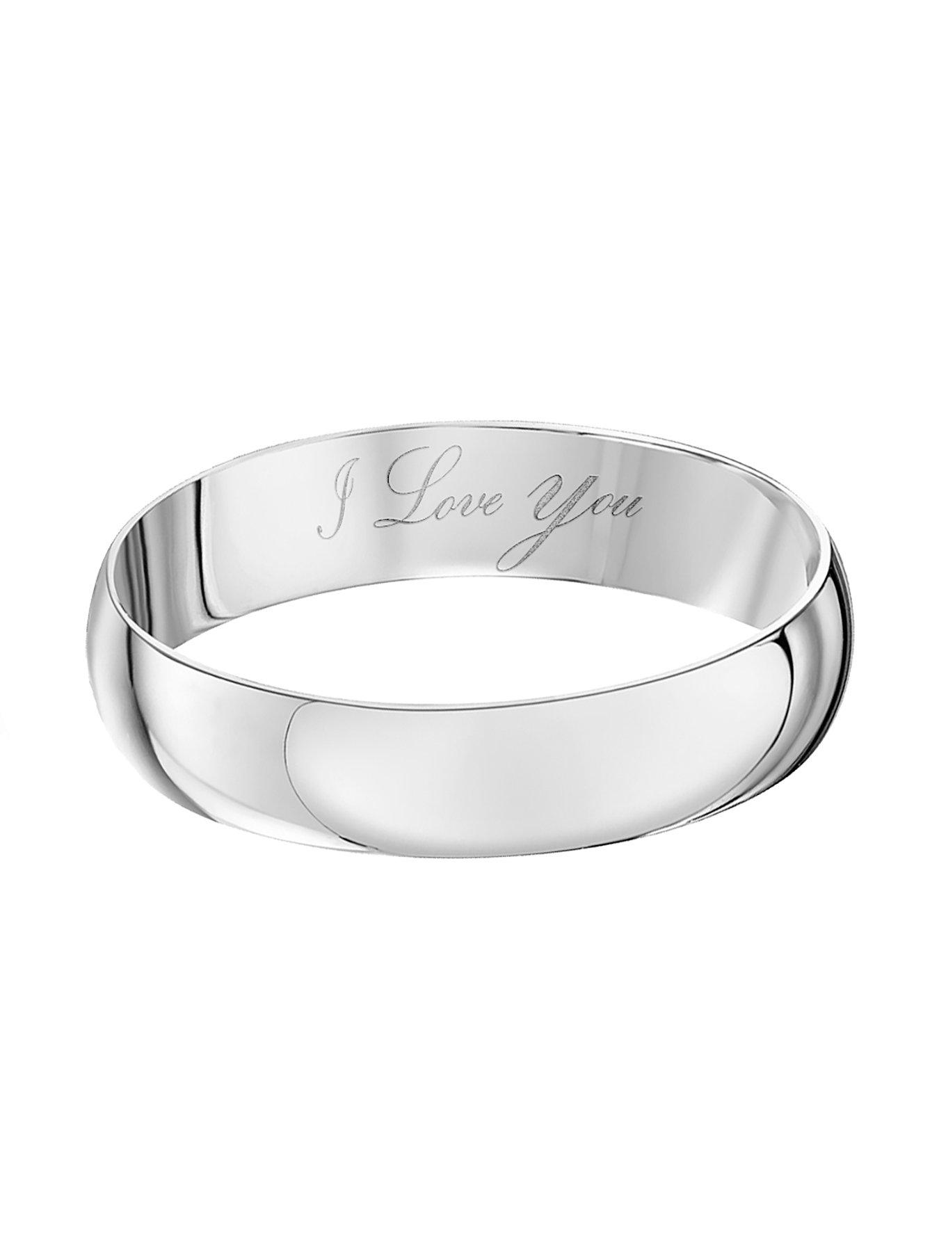 9ct white gold outlet i love you ring