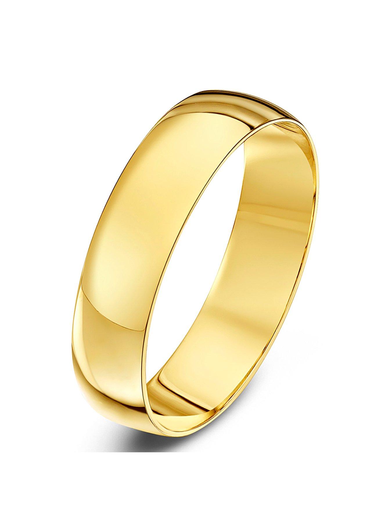 undefined 9ct Yellow Gold Personalised Band Wedding Ring