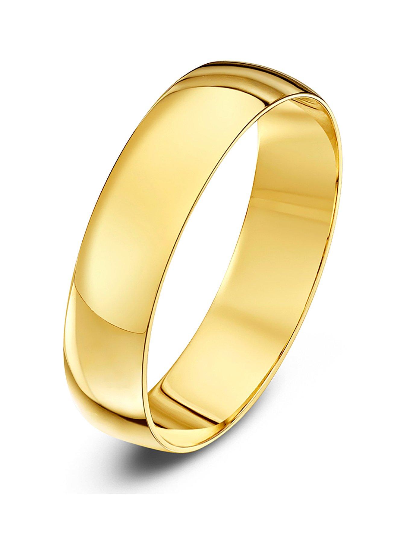 The Love Collection 9ct Yellow Gold Personalised Band Wedding Ring