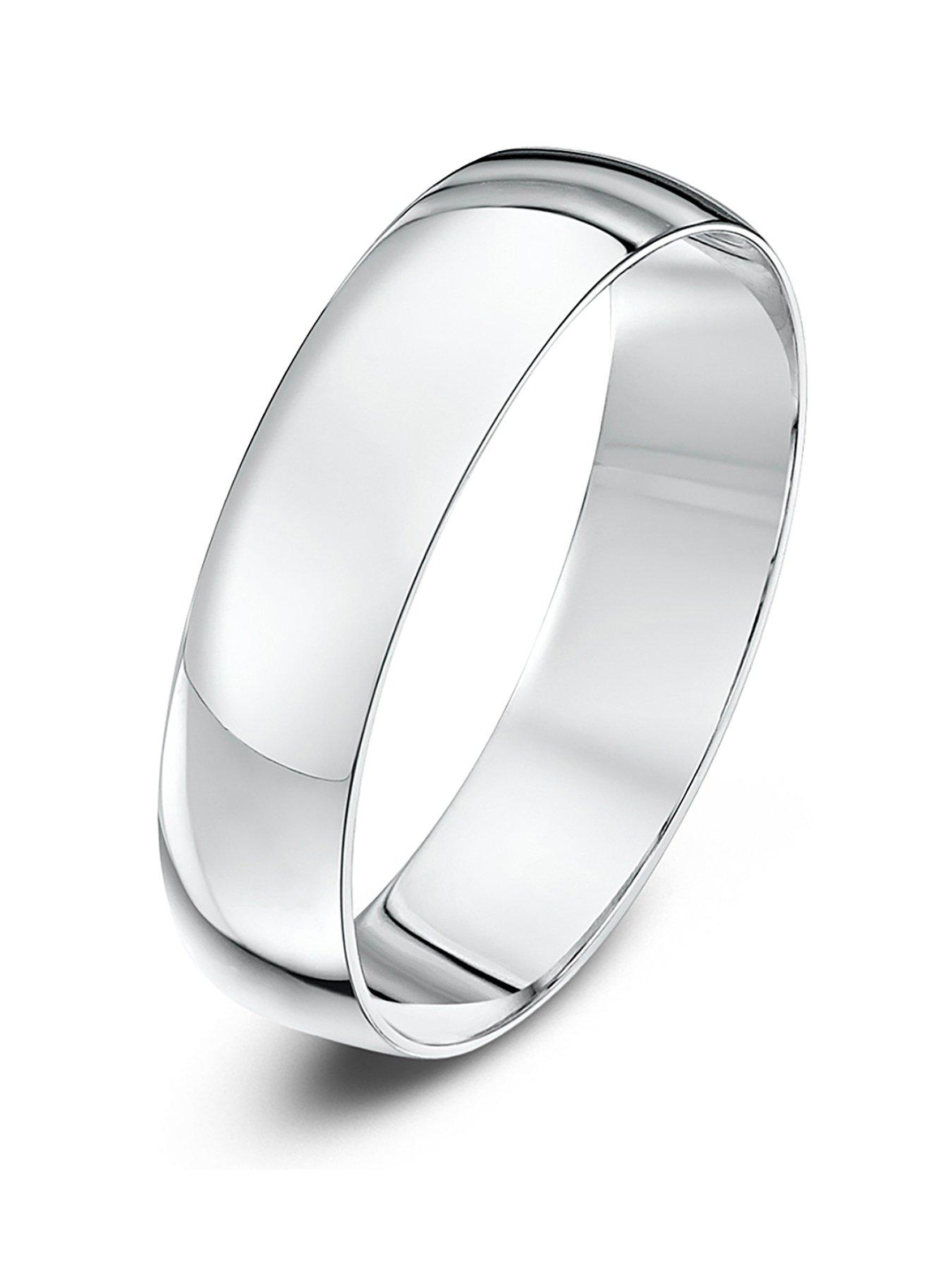 The Love Collection 9ct White Gold Personalised Band Wedding