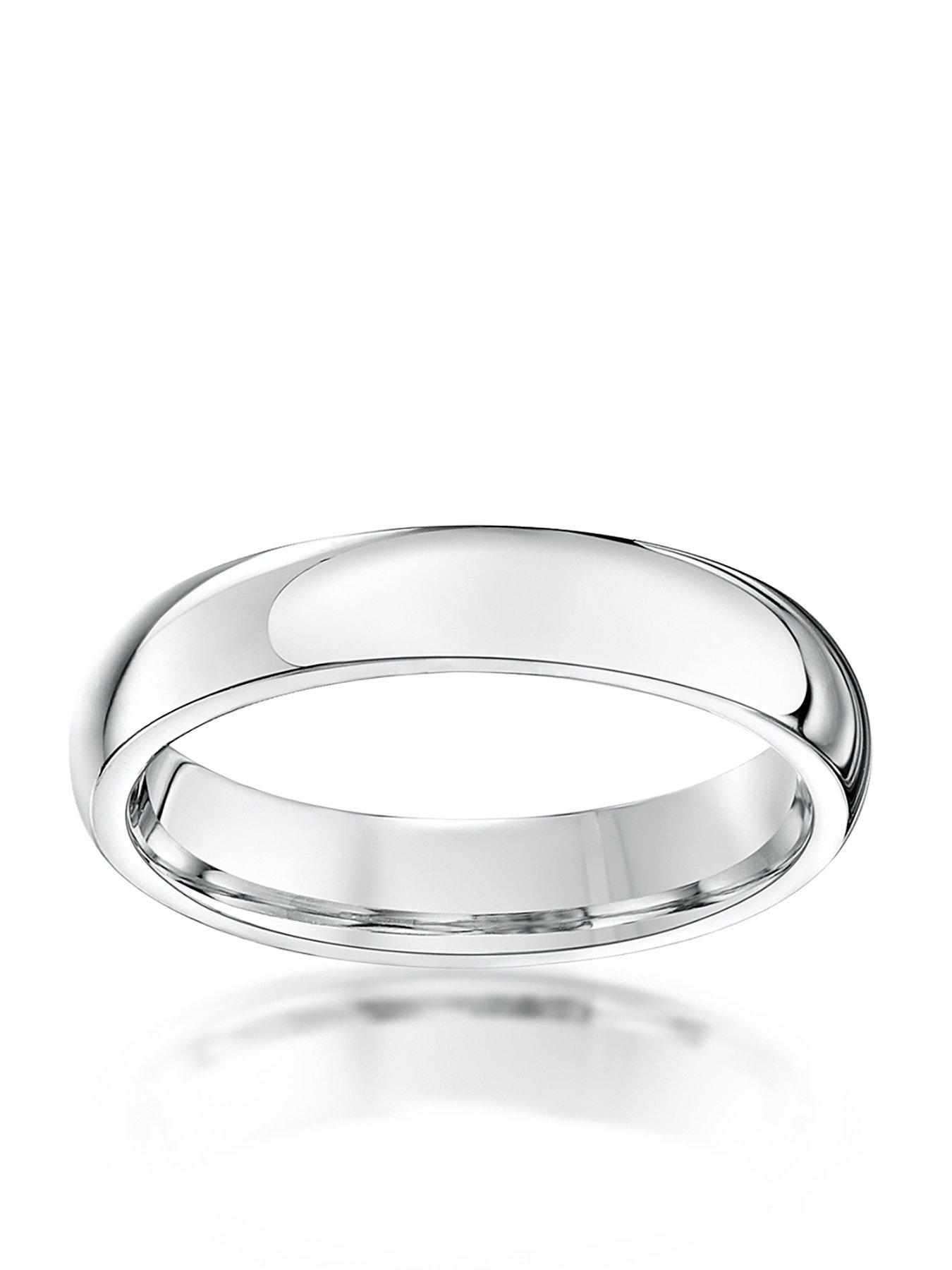 Image 4 of 6 of The Love Collection Personalised 925 Sterling Silver Wedding Band 4mm