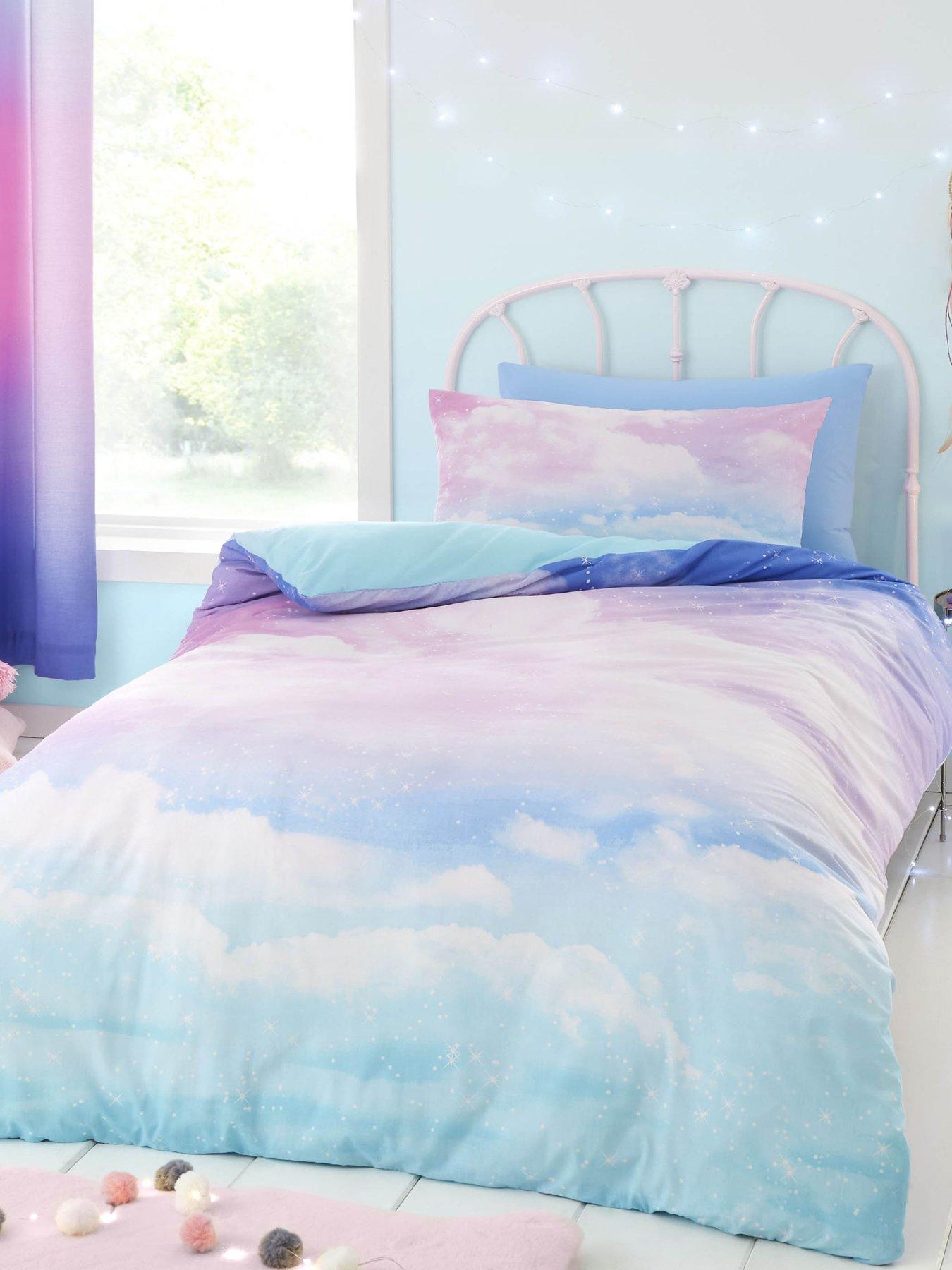 undefined Ombre Rainbow Clouds Duvet Cover Set - Multi