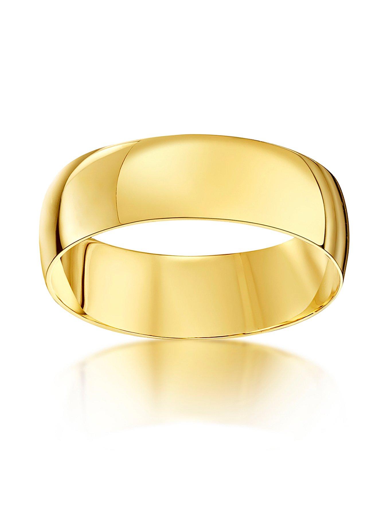 Image 2 of 5 of The Love Collection Personalised 9ct Yellow Gold D Shape Wed