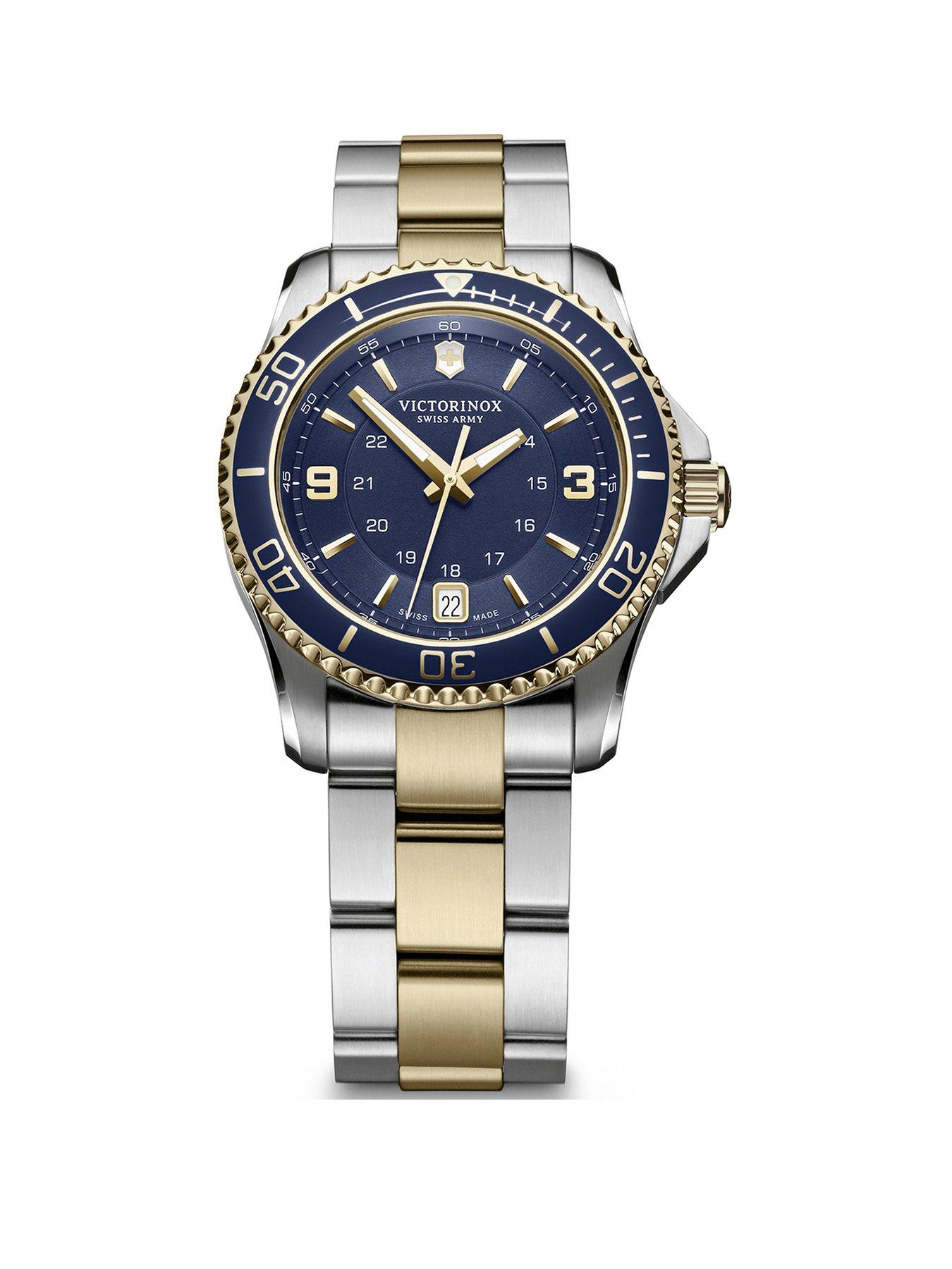 undefined Maverick Small 2-tone, Blue Bezel, Blue Dial, Bracelet Swiss Made