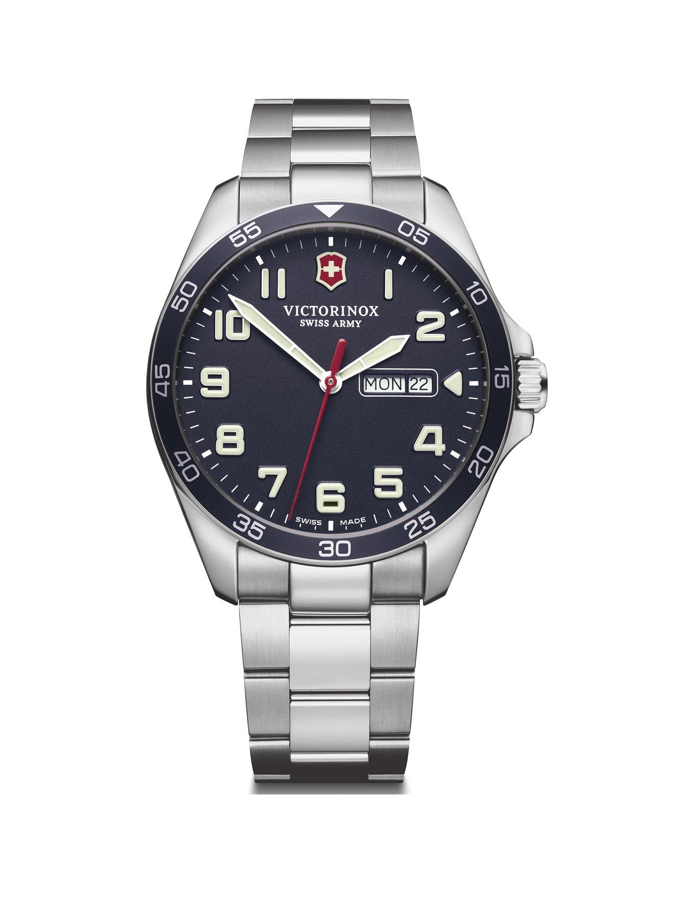 Product photograph of Victorinox Fieldforce Blue Dial Bracelet Swiss Made from very.co.uk