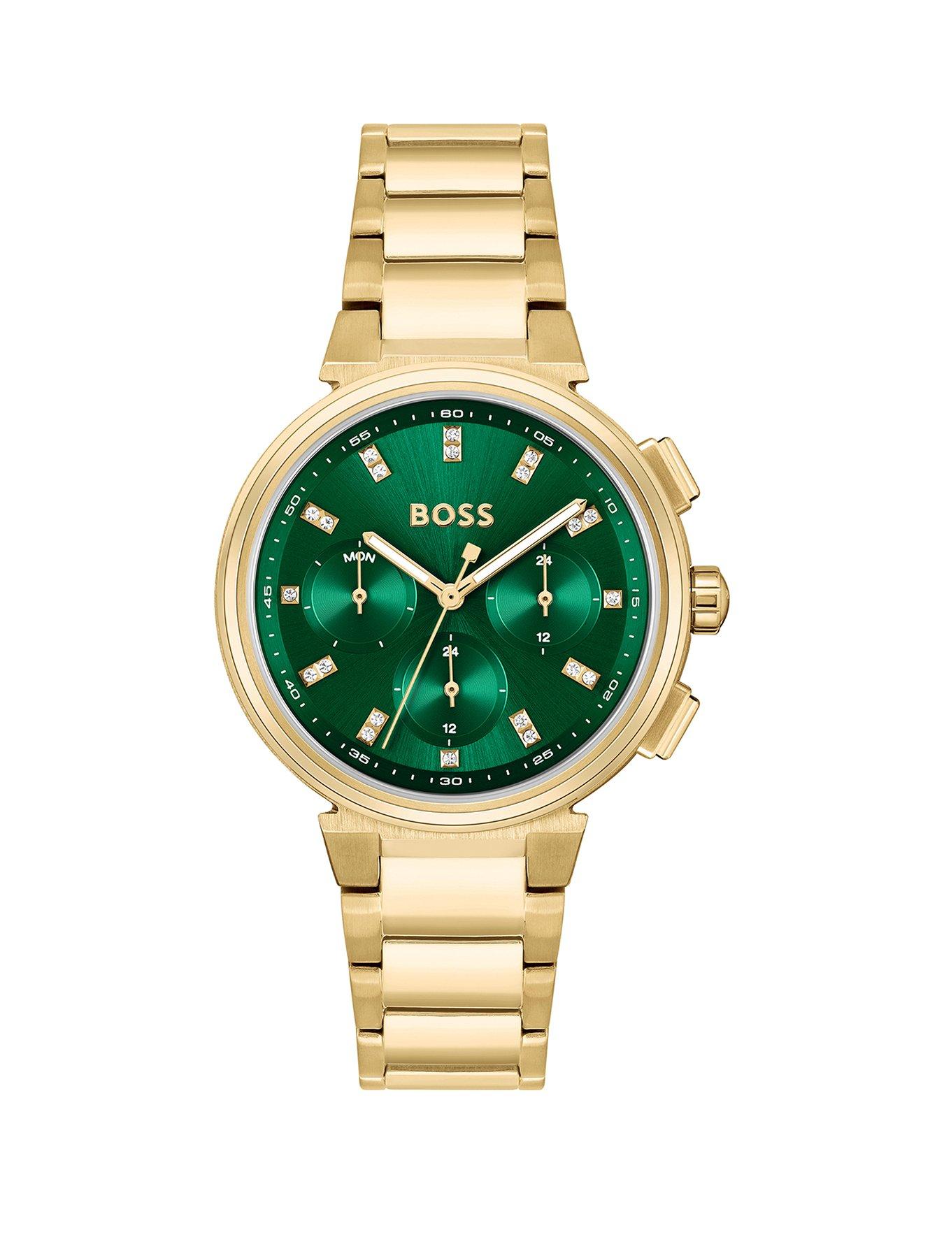 BOSS Ladies BOSS ATEA Yellow Gold IP Bracelet Watch