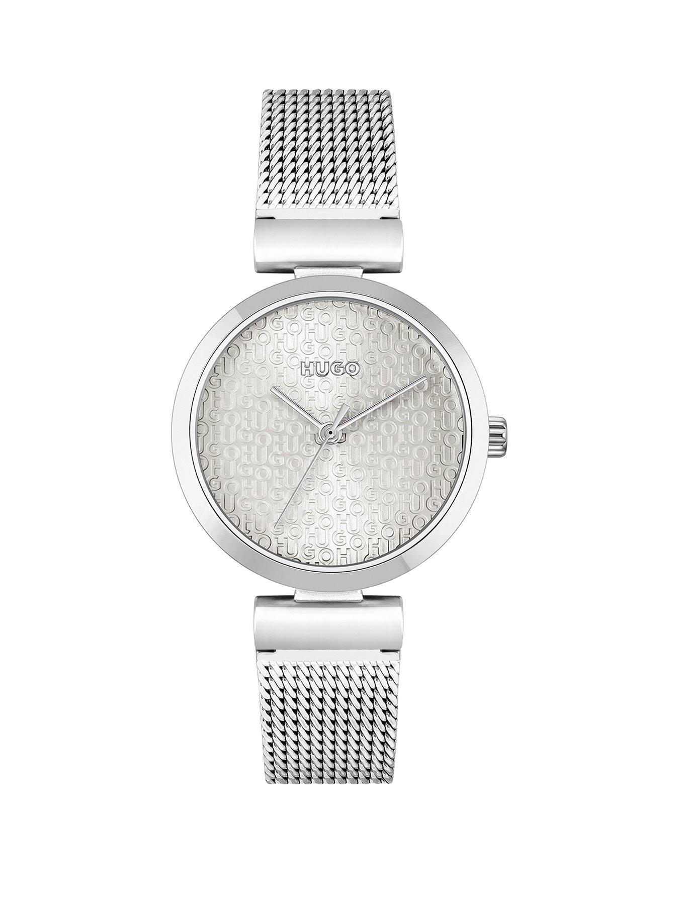 HUGO Ladies HUGO #SWEET Stainless Steel Mesh Bracelet Watch | very