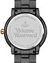  image of vivienne-westwood-ladies-shoreditch-ladies-quartz-watch-with-black-dial-stainless-steel-bracelet-vv196gngn