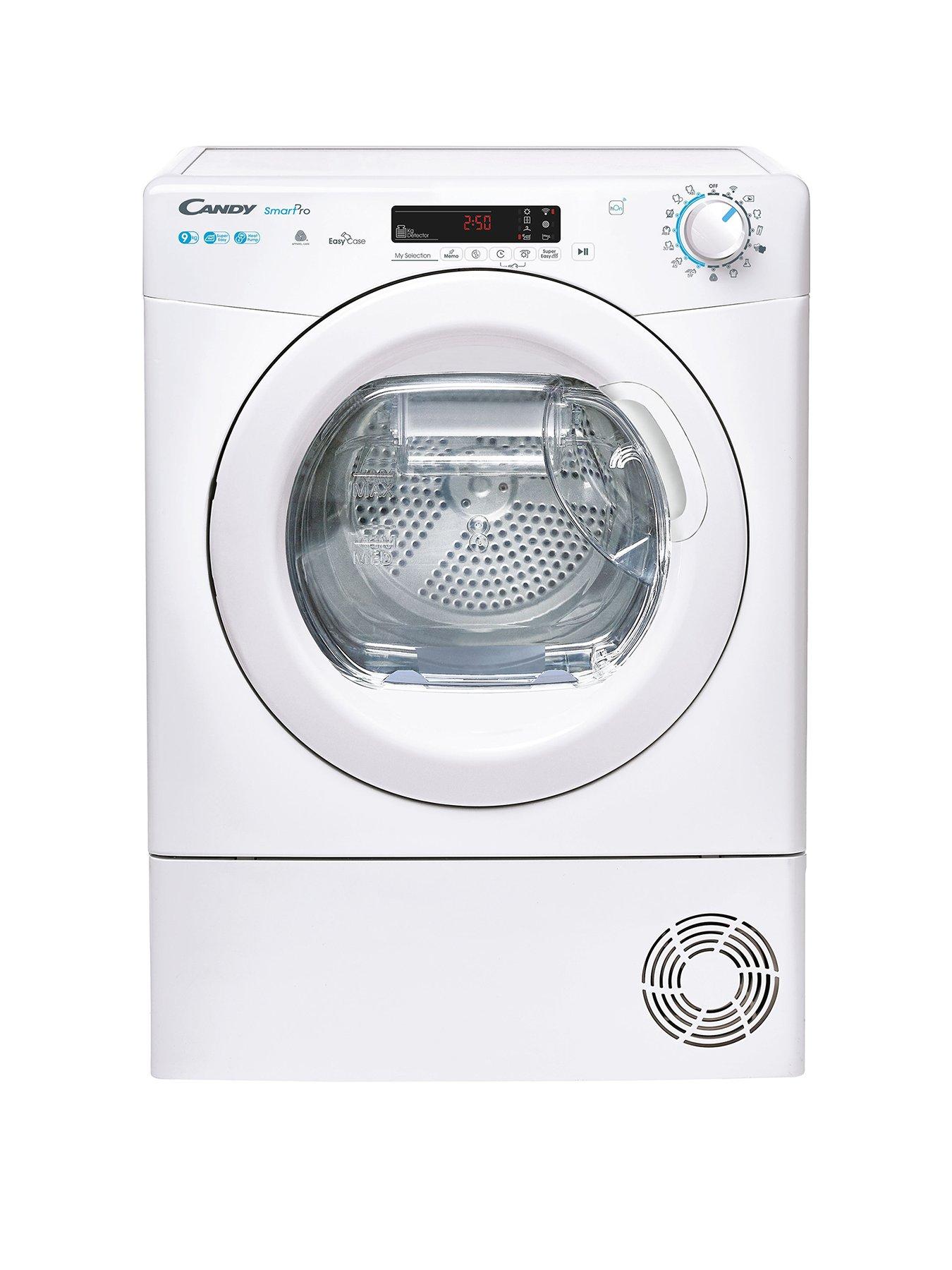 Product photograph of Candy Smart Pro Csoe H9a2de-80 9kg Heat Pump Tumble Dryer A Rated - White With Wi-fi Connectivity from very.co.uk