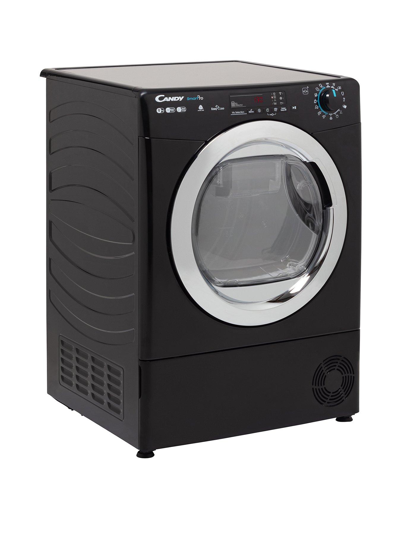 Product photograph of Candy Smart Pro Csoe H9a2de-80 9kg Heat Pump Tumble Dryer A Rated - Black With Wi-fi Connectivity from very.co.uk