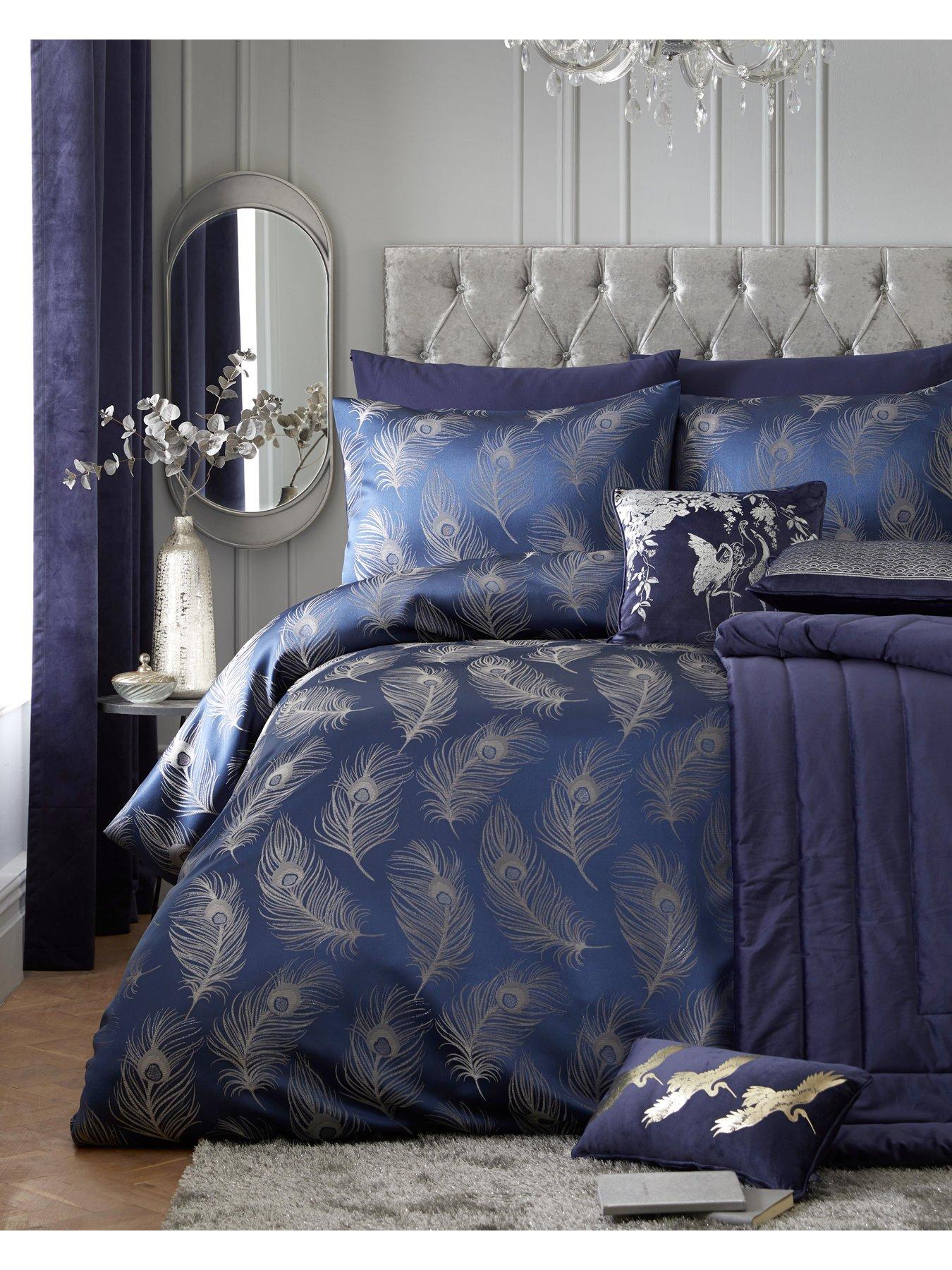 Product photograph of Laurence Llewelyn-bowen Dandy Duvet Cover Set - Navy from very.co.uk