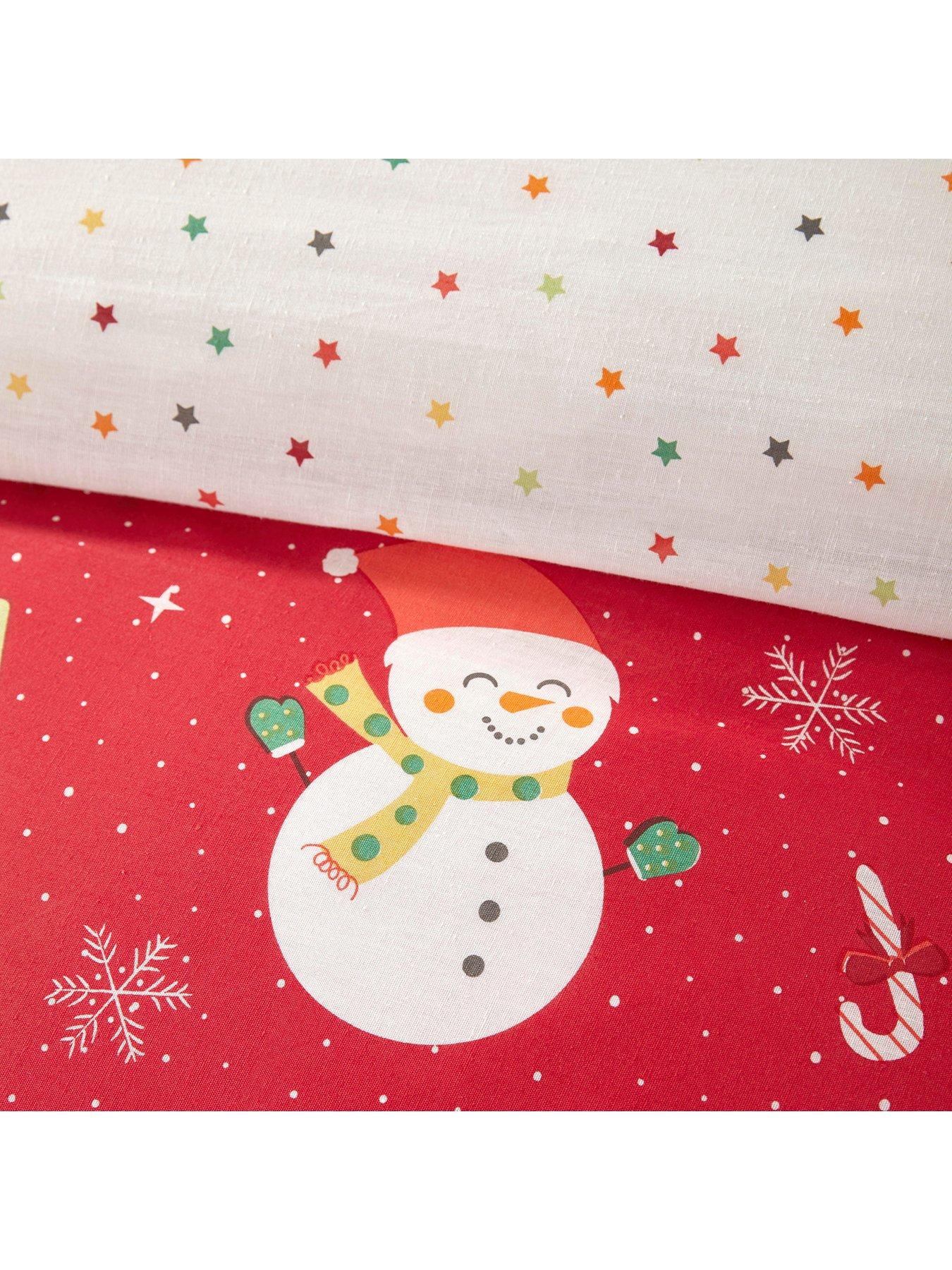 Image 2 of 4 of Fusion Elf and Santa Christmas Duvet Cover Set - Red