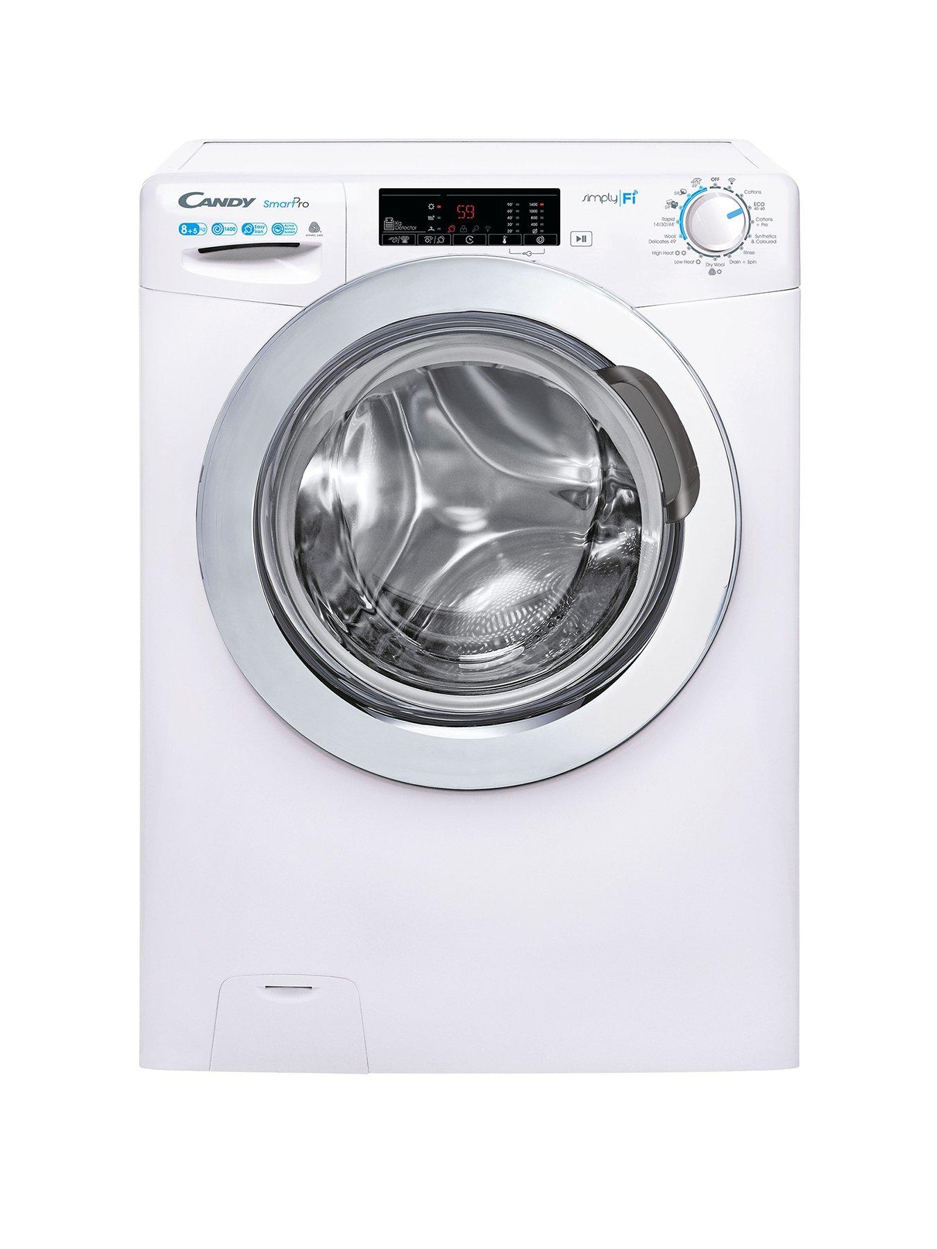 Product photograph of Candy Smart Pro Csow4853twce Freestanding Washer Dryer Wifi Connected 8 Kg 5 Kg Load 1400 Rpm - White from very.co.uk