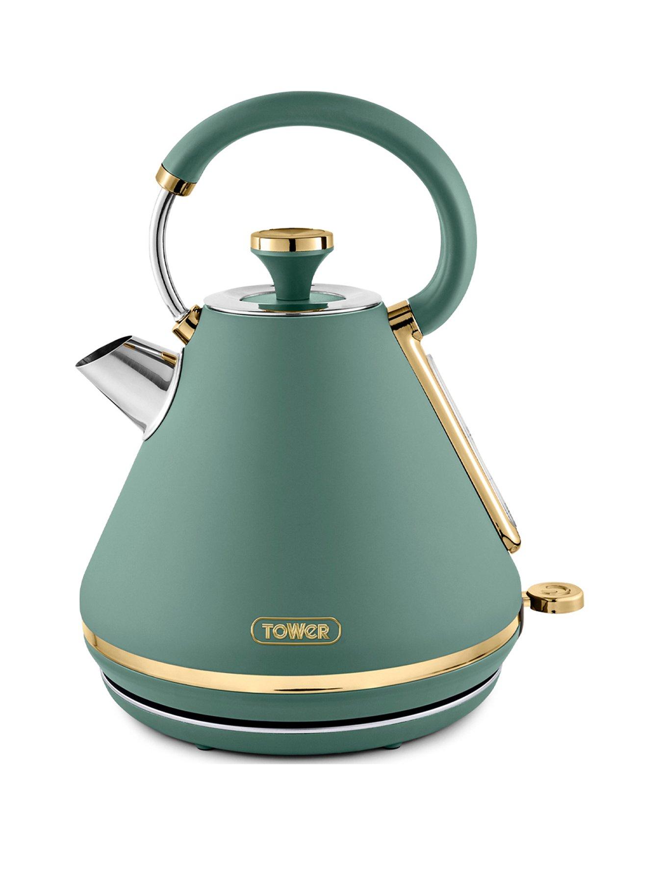 Product photograph of Tower Cavaletto 1 7l 3kw Pyramid Kettle - Jade from very.co.uk