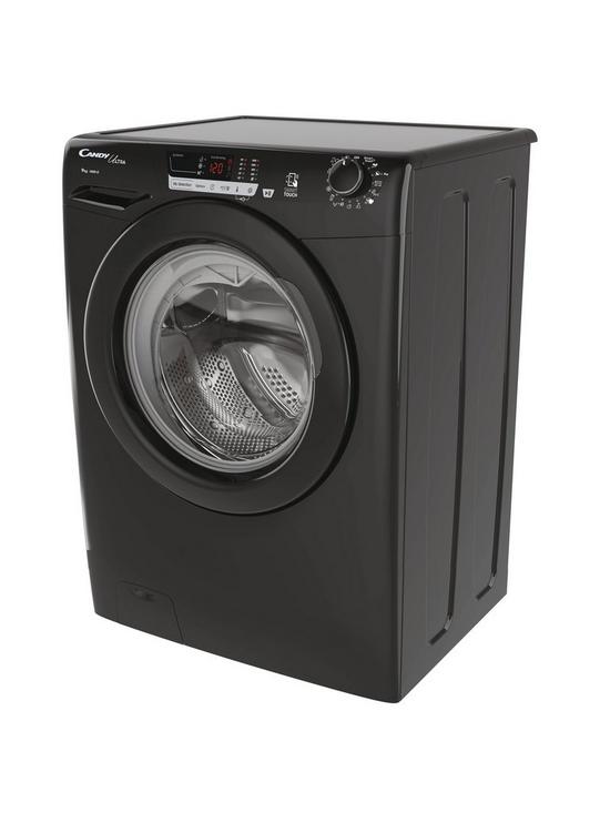 stillFront image of candy-ultra-hcu1492dbbe-freestanding-washing-machine-9kg-load-1400-rpm-android-app-enabled-eco-cycles-waterampenergy-auto-sensing--nbspblack