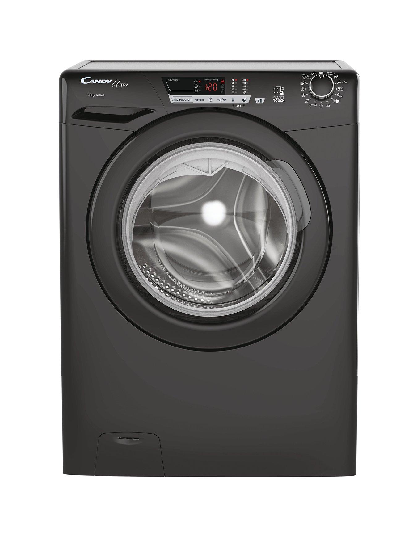 Product photograph of Candy Ultra Hcu14102dbbe Freestanding Washing Machine 10kg Load 1400 Rpm Android App Enabled Eco Cycles Water Amp Energy Auto Sensing - Black from very.co.uk