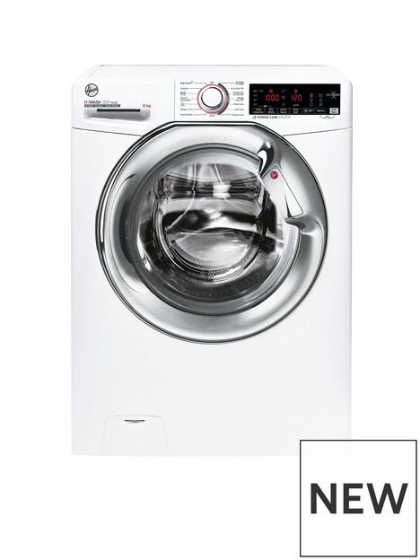 hoover-h-wash-300-h3ws69tamce-freestanding-washing-machine-chrome-door-wifi-connected-9-kg-load-1600-rpm--nbspwhite