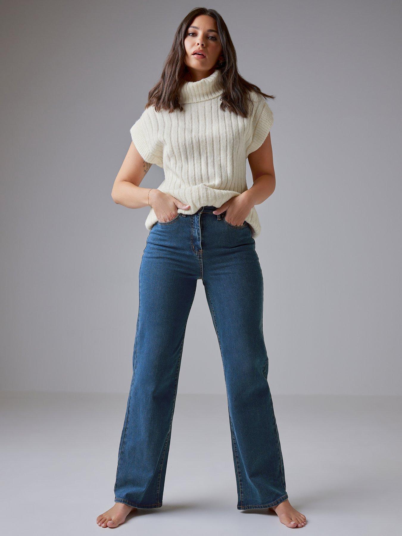 Wide long hot sale jeans