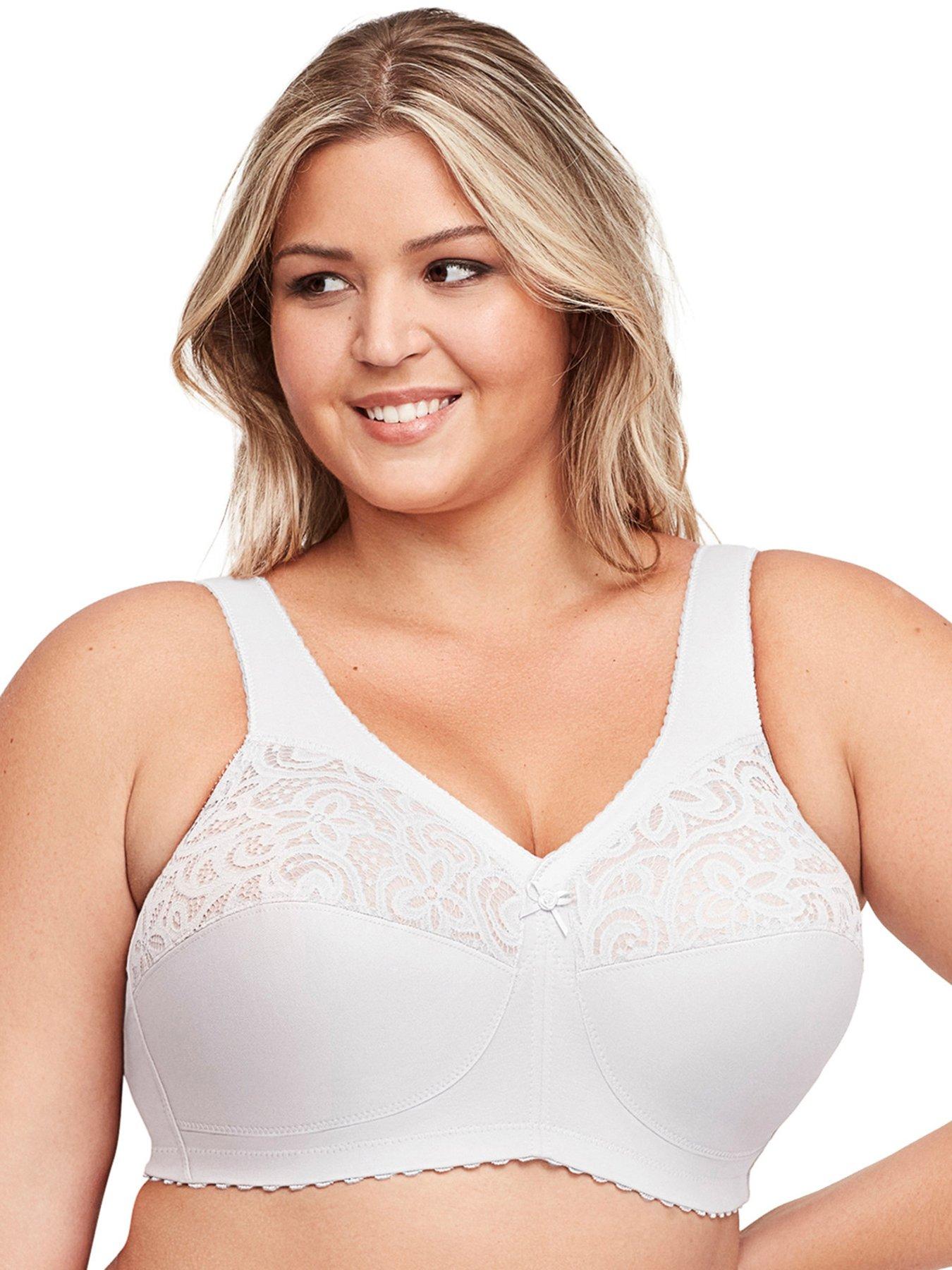 Magiclift No Wire Cotton Support Bra White