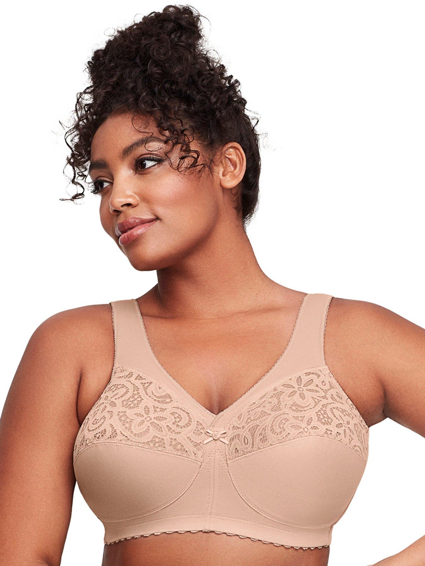 Ladies Cotton Non Wired Full Cup Support Wireless Comfort Bra Plus Size  CDEFG GG