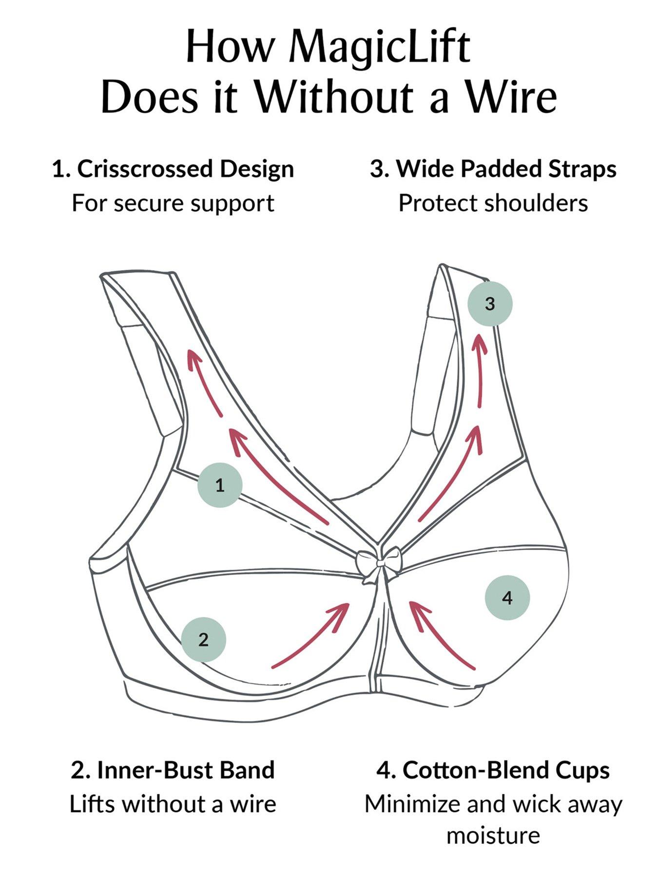 Image 5 of 6 of Glamorise Magiclift Non Wire Minimizer Bra&nbsp;- Skin Cream