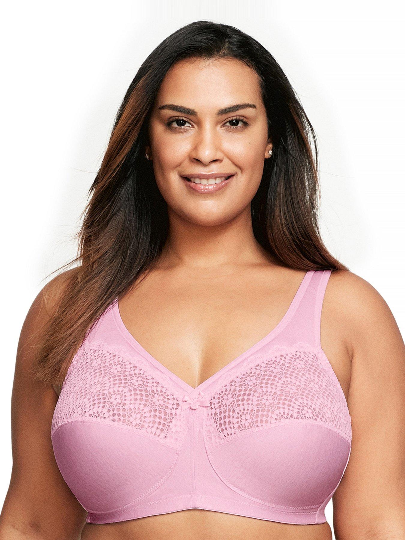 Glamorise Magiclift Non Wire Moisture Control Bra - Pink Heather